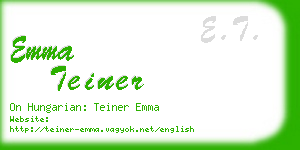 emma teiner business card